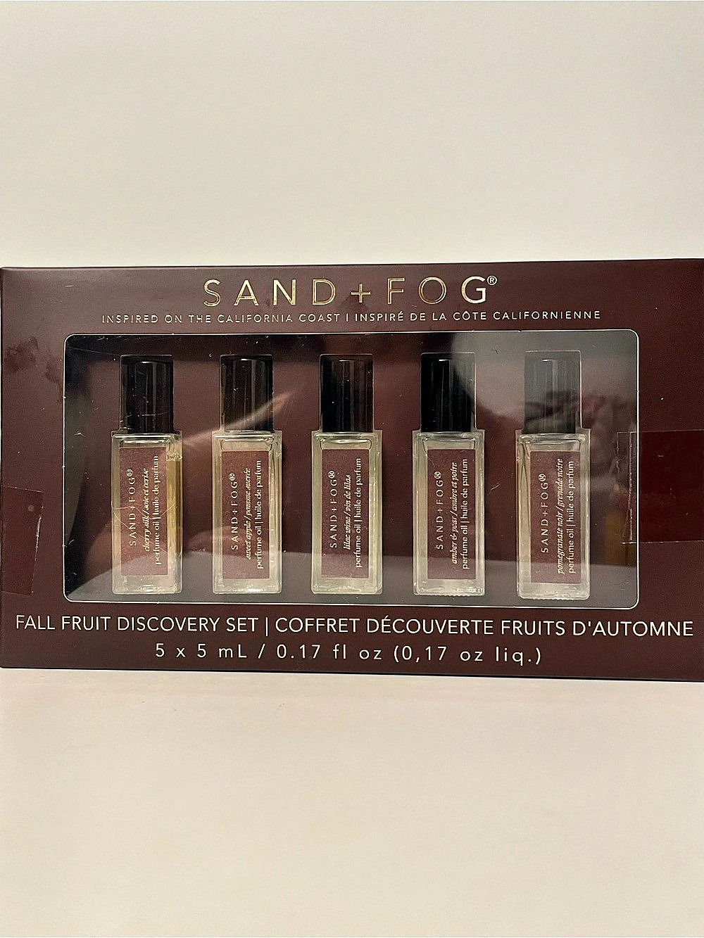 SAND + FOG Fall Fruit Discovery Set - 5-Piece Perfume Oil Gift Set - 5x5ml